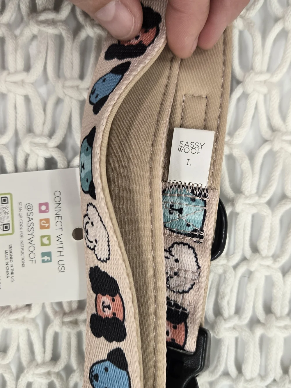 Sassy Woof Pink Dog Face Pattern Collar